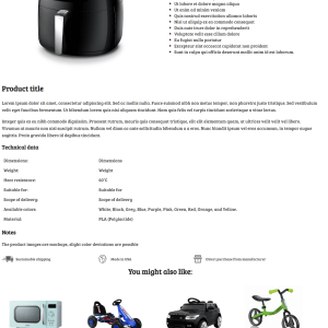 eBay HTML Listing Template Responsive Description Template